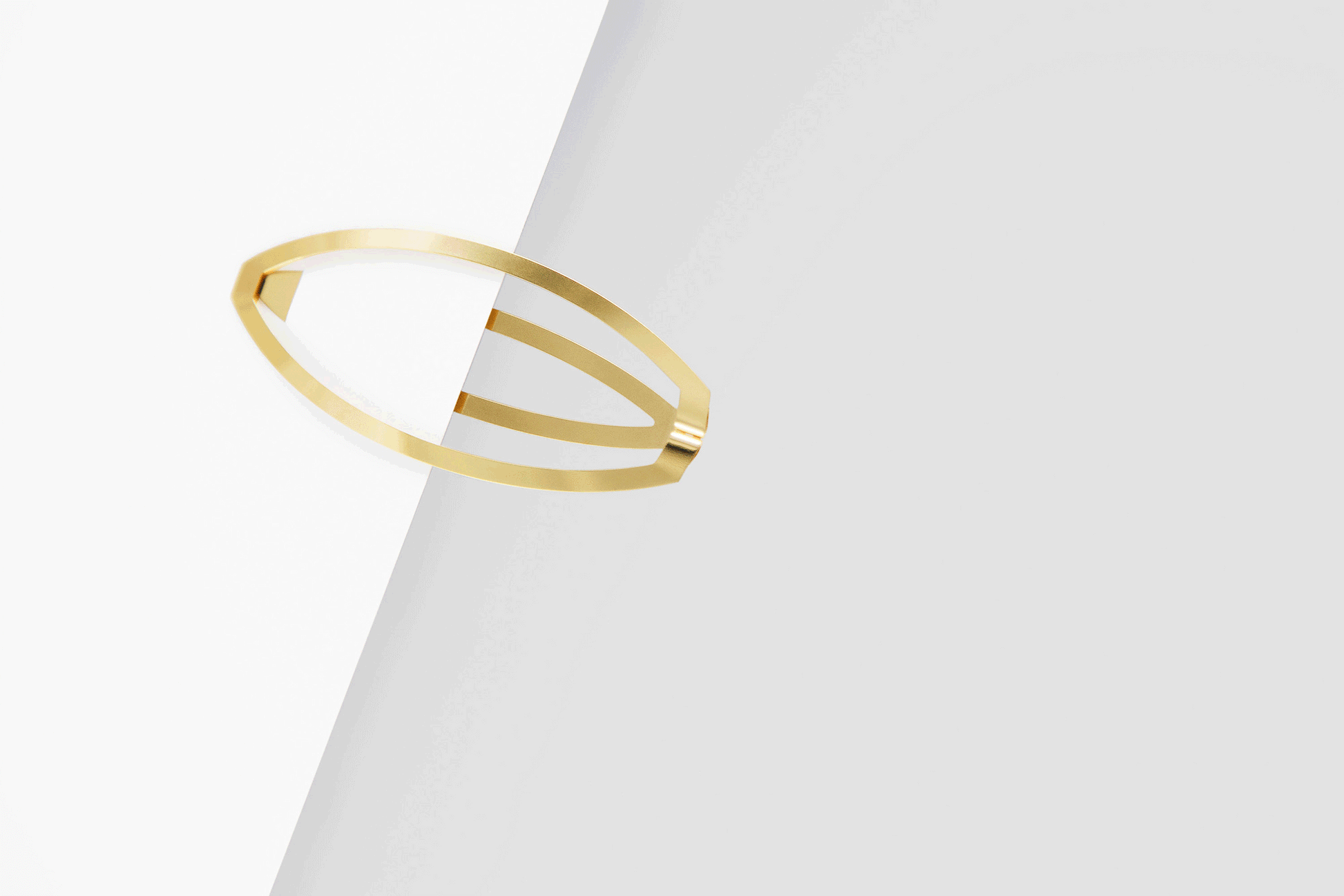 Contemporary high quality designer barrette ALVA available in silver-tone, silver, gold and rosegold-plated
