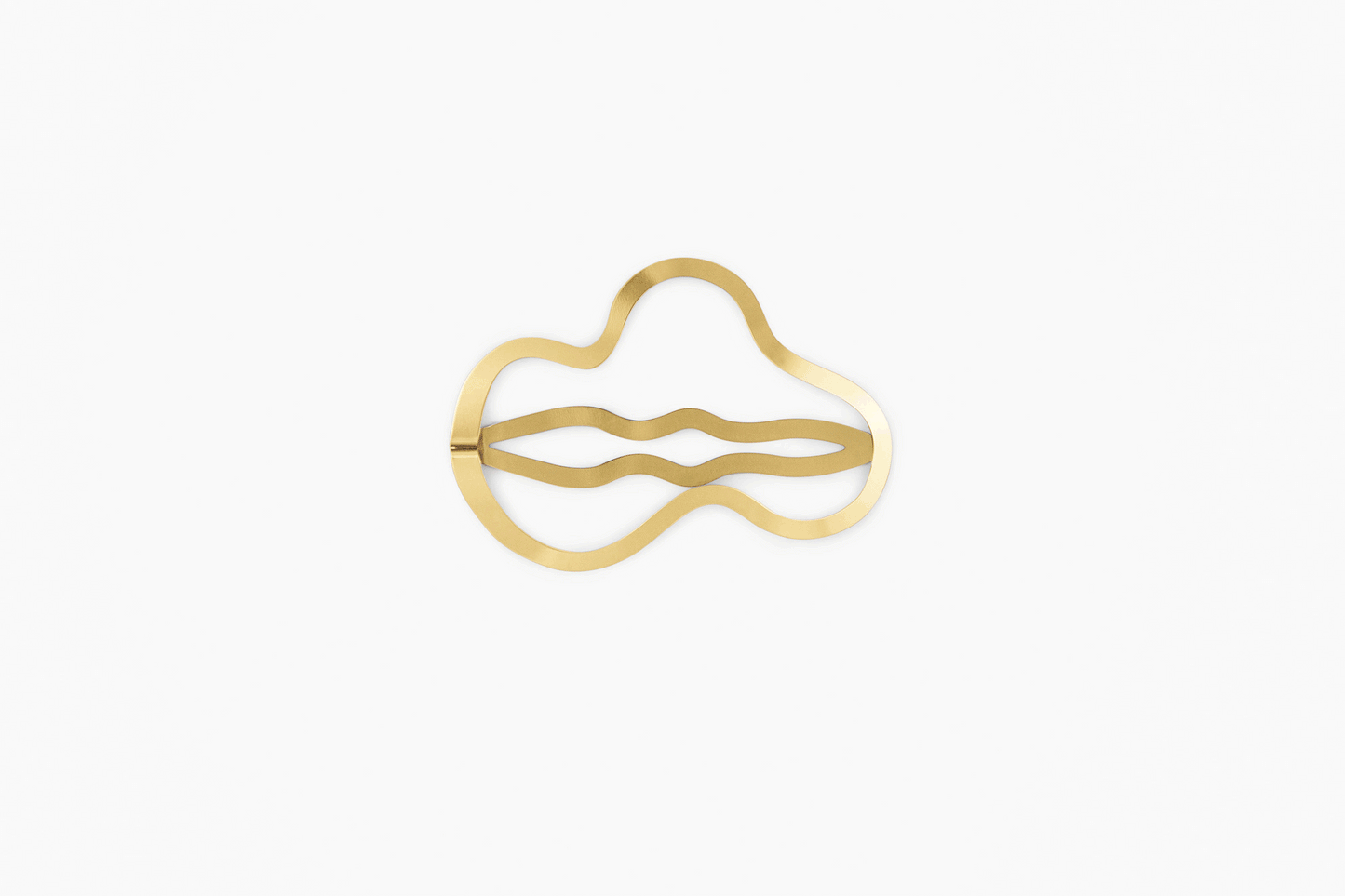 Top view of product images of designer hair clip Greta by Clinq. Available in silver-tone, silver-plated, gold-plated and Rosegold-plated