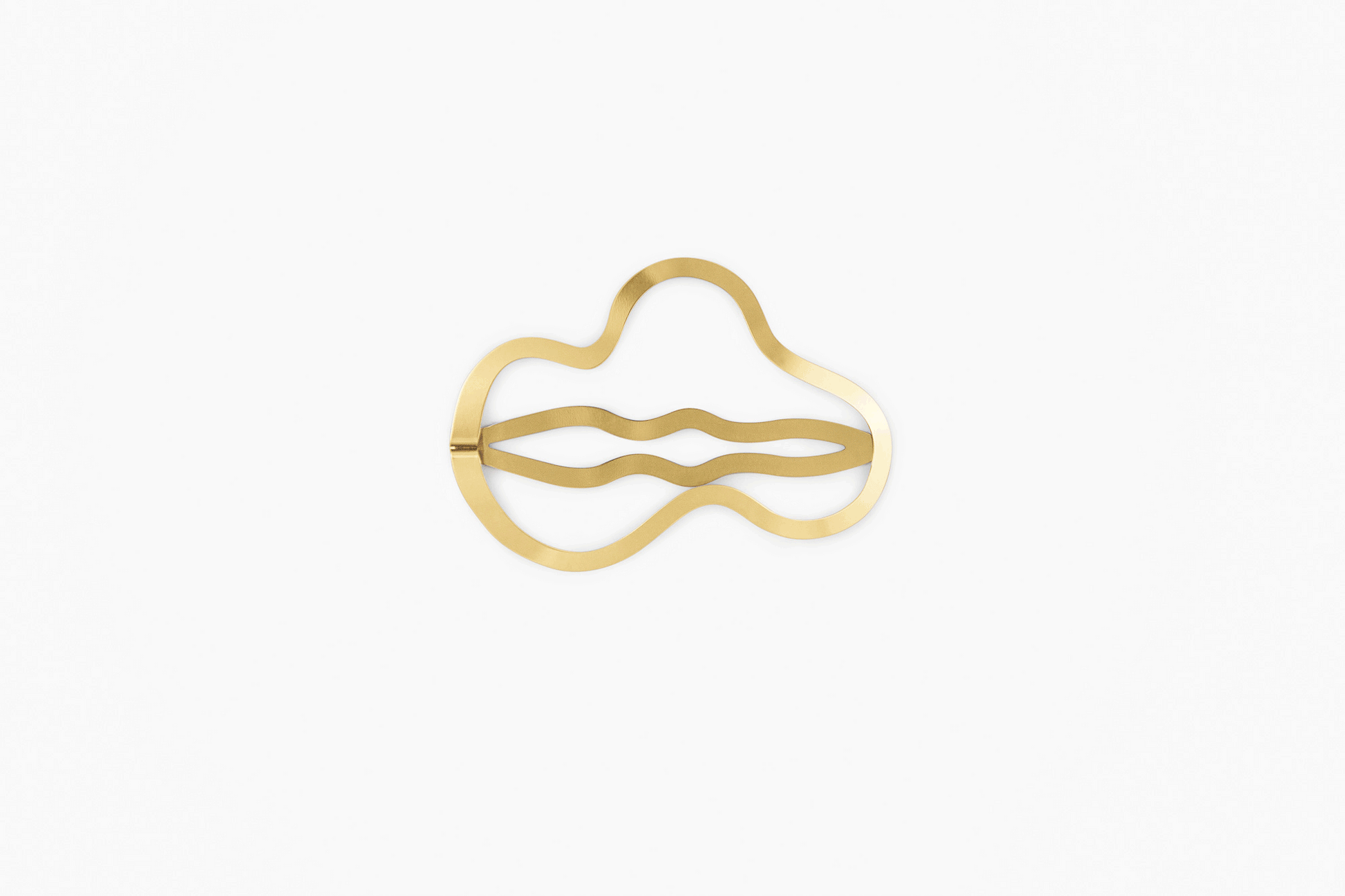 Top view of product images of designer hair clip Greta by Clinq. Available in silver-tone, silver-plated, gold-plated and Rosegold-plated